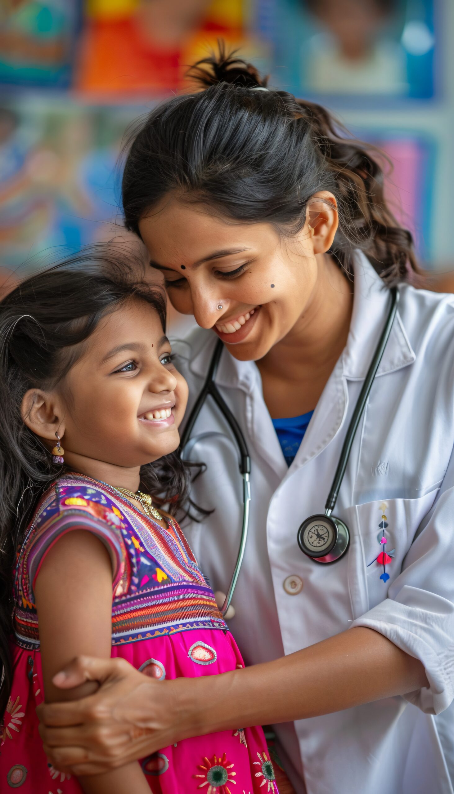 Doctor at home service providing pediatric care to child
